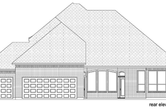 Exterior - Rear Elevation for Traditional House Plan #84-523 - 3 bed, 3.5 bath