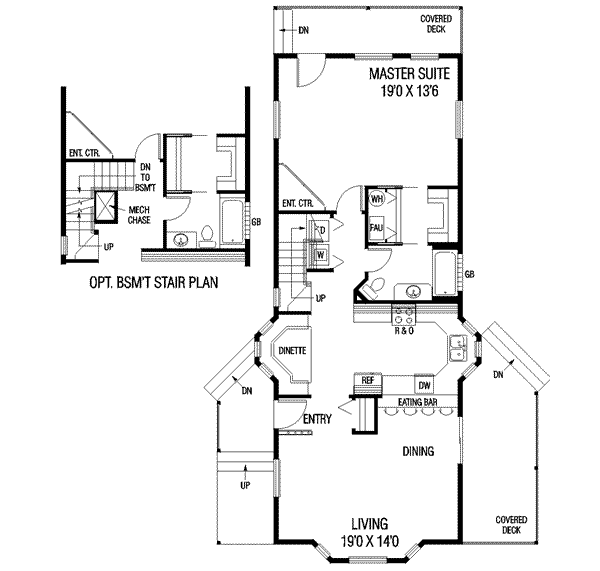 Traditional Floor Plan - Main Floor Plan #60-605