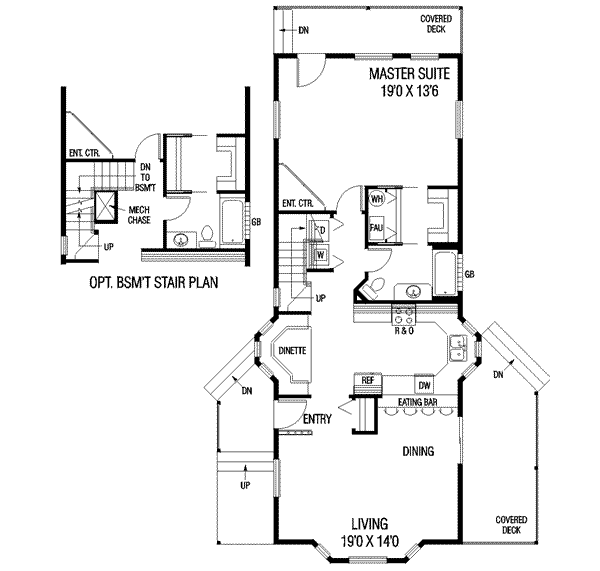Home Plan - Traditional Floor Plan - Main Floor Plan #60-605