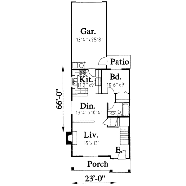 Traditional Floor Plan - Main Floor Plan #303-347
