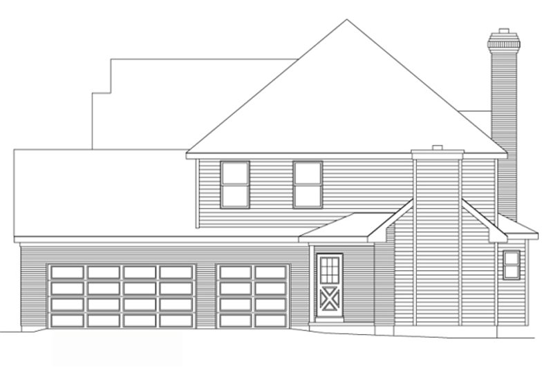 Dream House Plan - Exterior - Other Elevation 1 for Traditional House Plan #22-214 - 4 bed, 2.5 bath