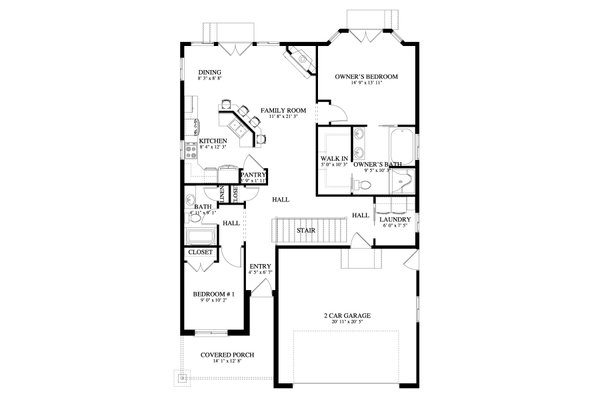 Home Plan - Ranch Floor Plan - Main Floor Plan #1060-462