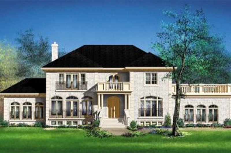 Colonial Style House Plan - 4 Beds 2.5 Baths 3845 Sq/Ft Plan #25-4172