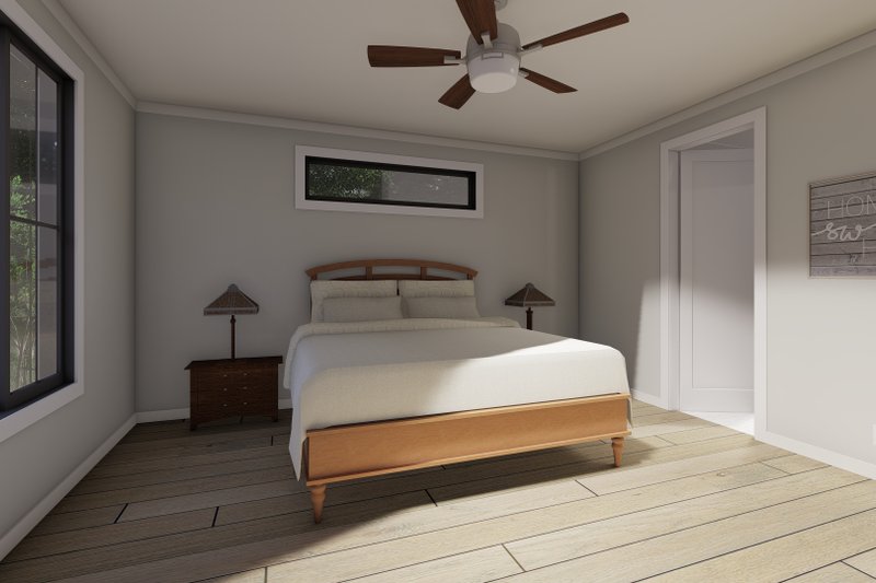 Architectural House Design - Interior - Master Bedroom for Farmhouse House Plan #1069-36 - 2 bed, 2 bath