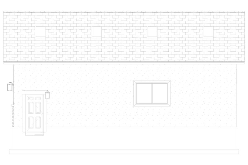 House Blueprint - Exterior - Other Elevation 1 for Traditional House Plan #1060-187, 1 bath