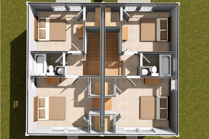 House Plan Design - Floor Plan - Upper Floor for Cottage House Plan #513-2297 - 2 bed, 1 bath