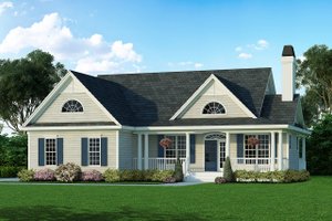 Country Exterior - Front Elevation Plan #929-398