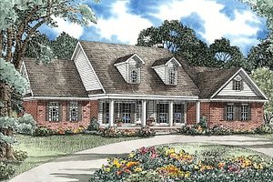 Ranch Exterior - Front Elevation Plan #17-2050