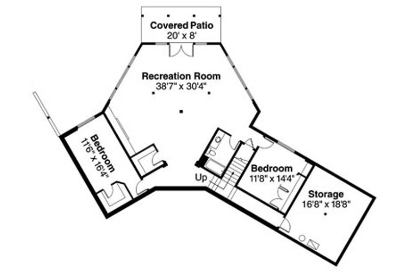 Home Plan - Floor Plan - Lower Floor for Craftsman House Plan #124-730 - 3 bed, 3 bath