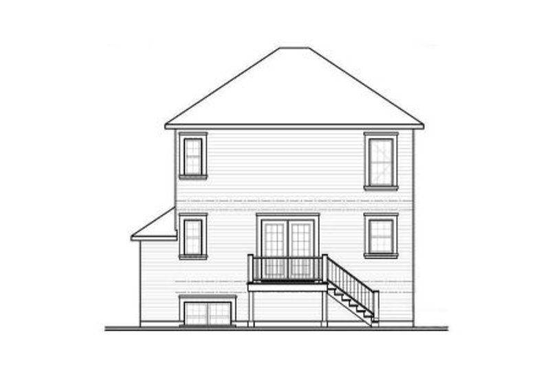Architectural House Design - Exterior - Rear Elevation for Country House Plan #23-2194 - 4 bed, 2.5 bath