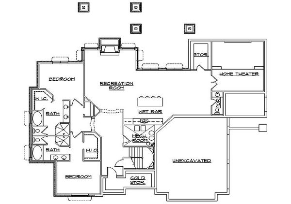 Dream House Plan - Country Floor Plan - Lower Floor Plan #5-311
