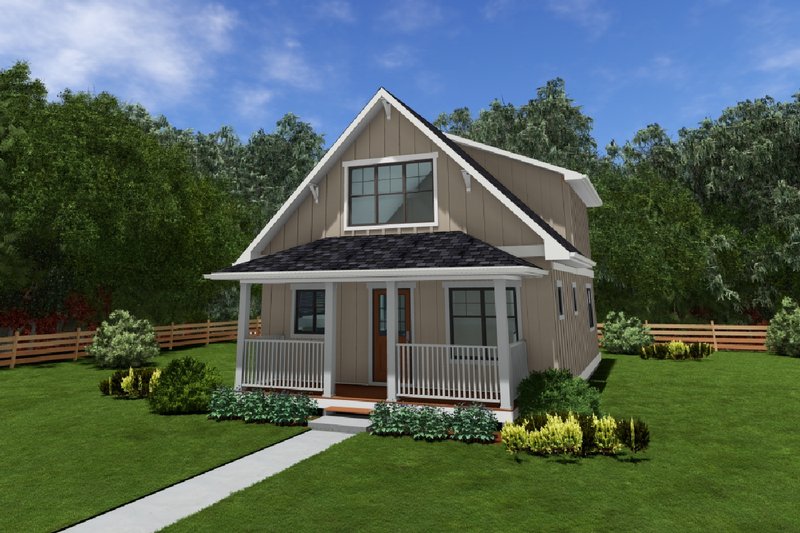 Cabin Style House Plan - 2 Beds 2 Baths 1124 Sq/Ft Plan #126-267 ...