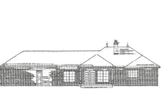 Exterior - Rear Elevation for European House Plan #310-658 - 3 bed, 3.5 bath