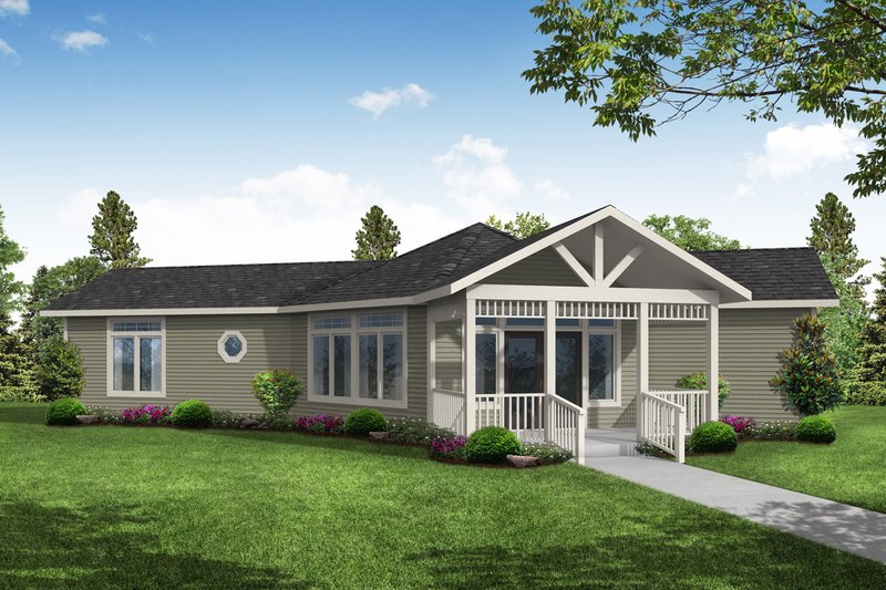 House Blueprint - Cottage Exterior - Front Elevation Plan #124-1299
