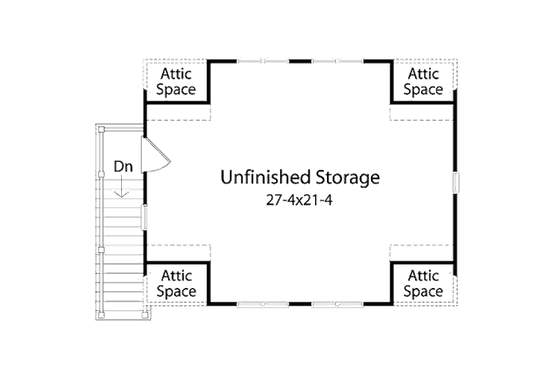 Floor Plan - Upper Floor for Country House Plan #22-545, 0 bath