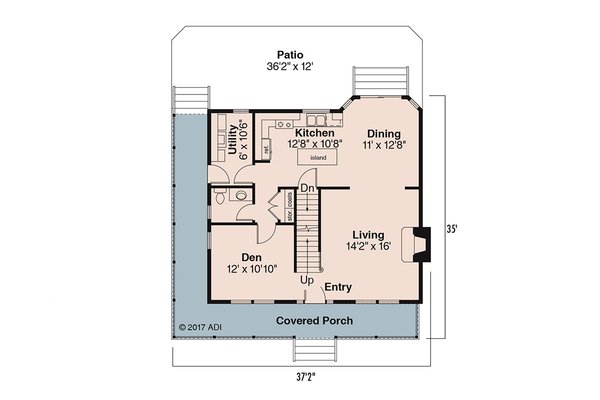 Dream House Plan - Floor Plan - Main Floor for Traditional House Plan #124-852 - 3 bed, 2.5 bath