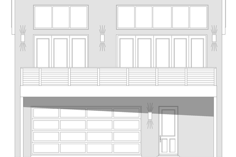 House Plan Design - Exterior - Front Elevation 3 for Contemporary House Plan #932-473 - 1 bed, 2 bath