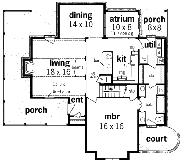Architectural House Design - Victorian Floor Plan - Main Floor Plan #45-328
