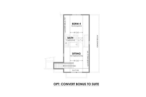 Floor Plan - Other Floor 1 for Farmhouse House Plan #1105-13 - 3 bed, 2.5 bath