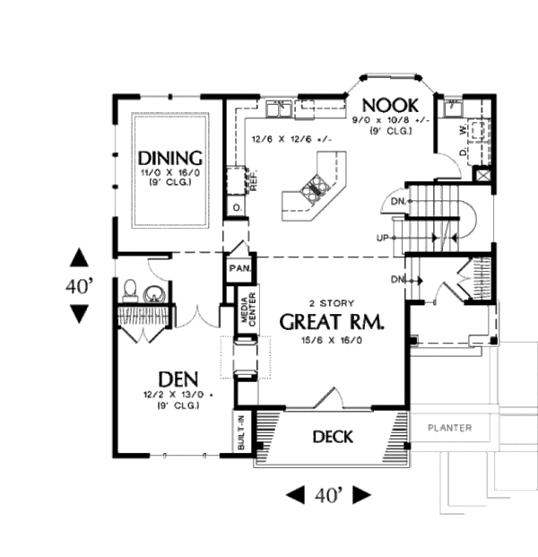 House Plan Design - Traditional Floor Plan - Main Floor Plan #48-378