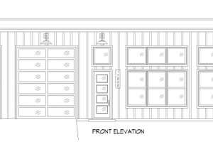 Exterior - Front Elevation 3 for Modern House Plan #932-833 - 1 bed, 1 bath