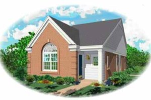 Southern Exterior - Front Elevation Plan #81-120