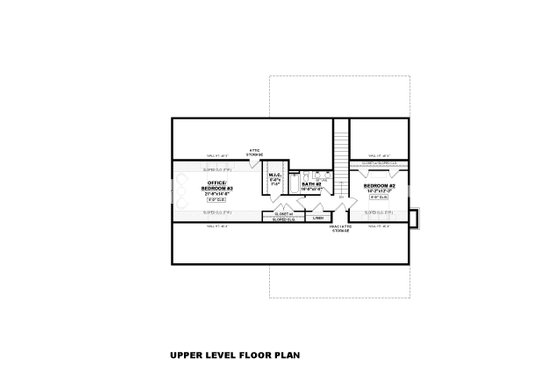 Floor Plan - Upper Floor for Farmhouse House Plan #1117-16 - 3 bed, 2.5 bath
