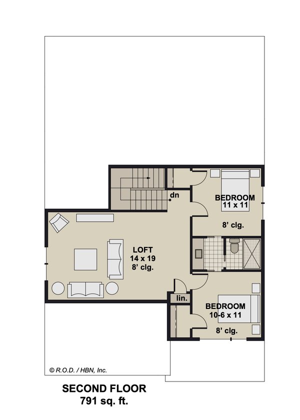 Home Plan - Modern Floor Plan - Upper Floor Plan #51-1345