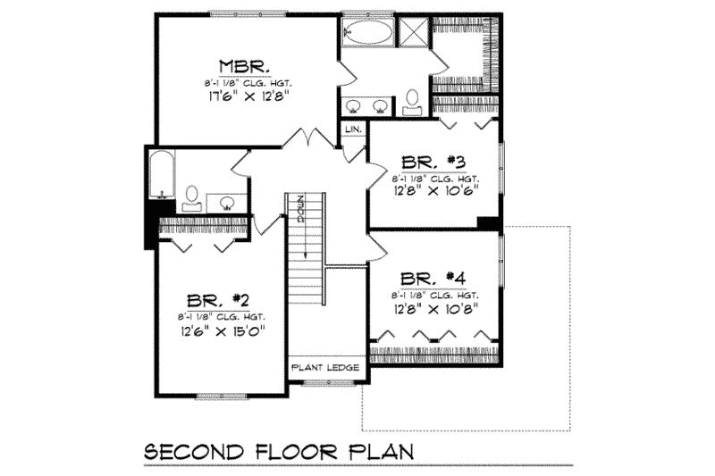 House Plan Design - Floor Plan - Upper Floor for Traditional House Plan #70-265 - 4 bed, 2.5 bath