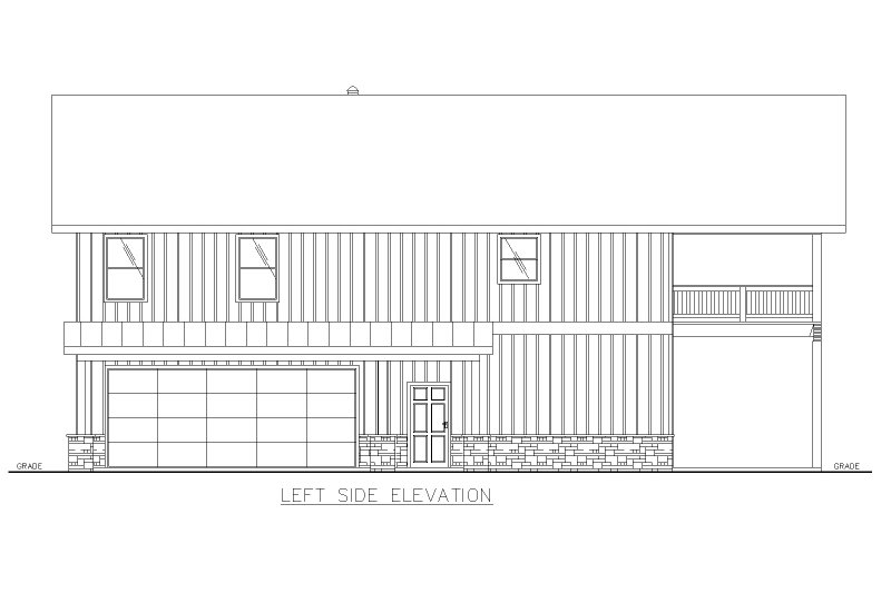 House Blueprint - Exterior - Other Elevation for Craftsman House Plan #117-1022 - 3 bed, 3 bath