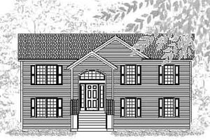 Colonial Exterior - Front Elevation Plan #49-176