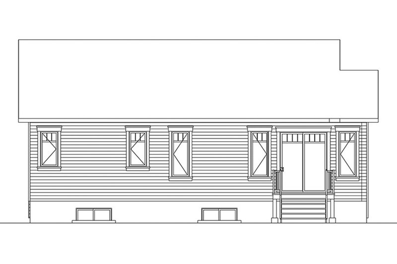 Architectural House Design - Exterior - Rear Elevation for Ranch House Plan #23-2614 - 4 bed, 2.5 bath