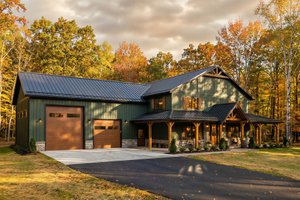 Barndominium Exterior - Front Elevation Plan #1084-14