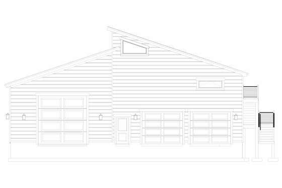 Exterior - Front Elevation 7 for Modern House Plan #1060-399, 1.5 bath