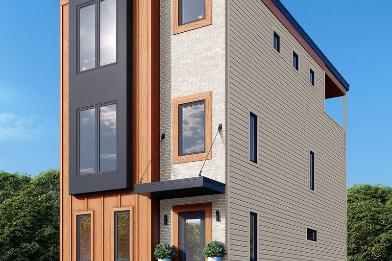 Architectural House Design - Contemporary Exterior - Front Elevation Plan #932-1042
