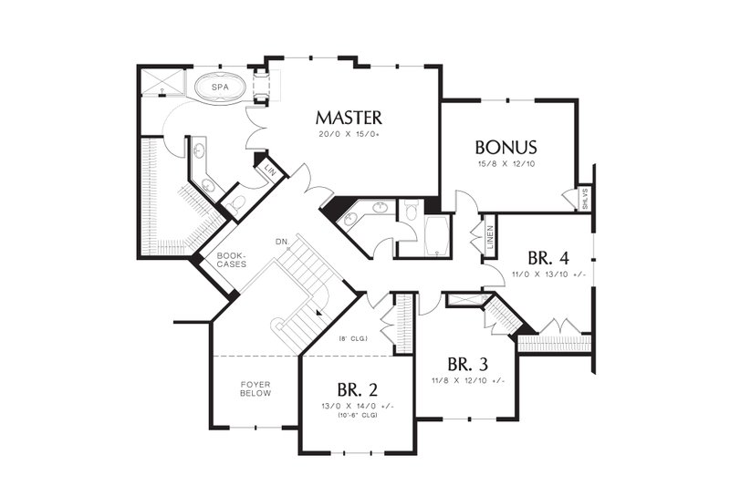 Home Plan - Floor Plan - Upper Floor for Craftsman House Plan #48-611 - 4 bed, 2.5 bath