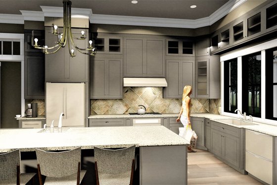 Interior - Kitchen 2 for Bungalow House Plan #44-238 - 2 bed, 2 bath
