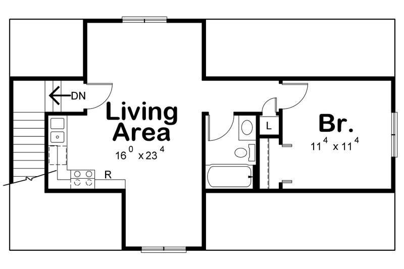 Dream House Plan - Floor Plan - Upper Floor for Cottage House Plan #20-2657 - 1 bed, 1 bath