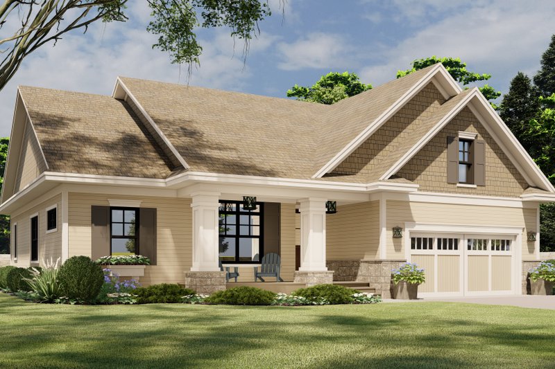 House Blueprint - Exterior - Front Elevation 4 for Traditional House Plan #51-1180 - 3 bed, 2 bath