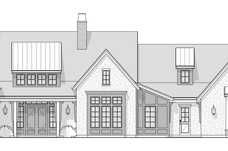 Dream House Plan - Exterior - Front Elevation 5 for Contemporary House Plan #1114-109 - 4 bed, 3 bath