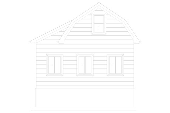 Exterior - Rear Elevation 1 for European House Plan #1060-124, 0 bath