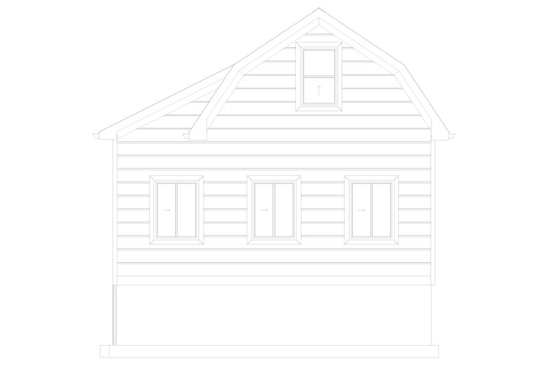 House Blueprint - Exterior - Rear Elevation 1 for European House Plan #1060-124, 0 bath