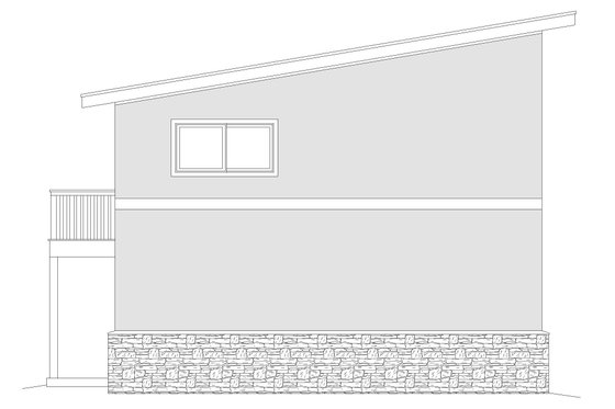Exterior - Rear Elevation for Contemporary House Plan #932-70, 0 bath