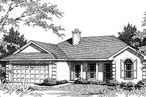 Home Plan - Mediterranean Exterior - Front Elevation Plan #14-130