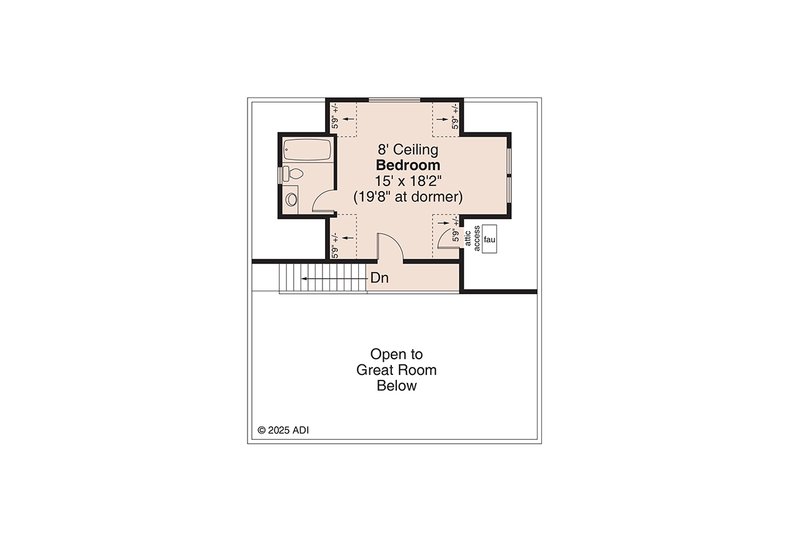 Dream House Plan - Floor Plan - Upper Floor for Cottage House Plan #124-1420 - 3 bed, 3 bath