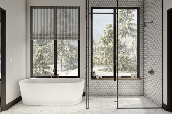 Interior - Master Bathroom 1 for Modern House Plan #455-292 - 1 bed, 1.5 bath