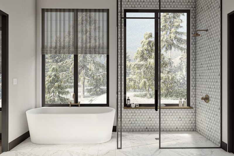 Dream House Plan - Interior - Master Bathroom 1 for Modern House Plan #455-292 - 1 bed, 1.5 bath