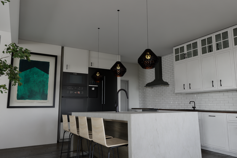 Architectural House Design - Interior - Kitchen for Farmhouse House Plan #1112-16 - 4 bed, 3 bath