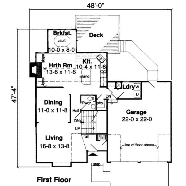 Traditional Floor Plan - Main Floor Plan #312-319