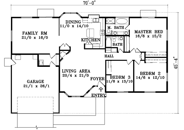 Home Plan - Adobe / Southwestern Floor Plan - Main Floor Plan #1-1416